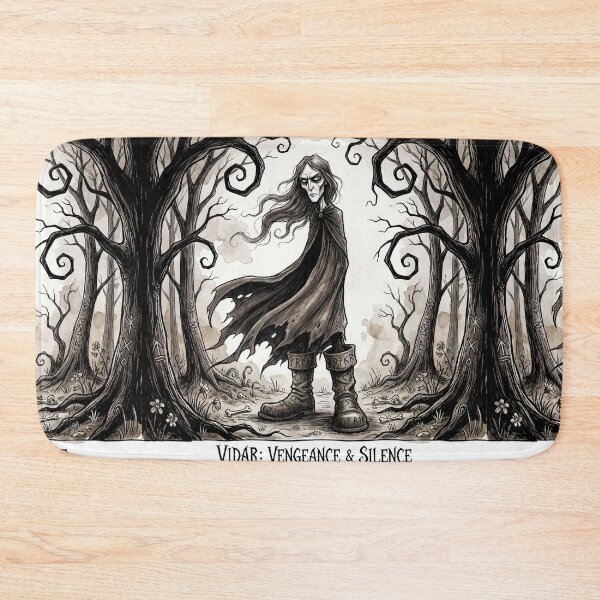 Item preview, Vidar Ancient Norse God Gothic style illustration designed and sold by Vintage Designs +.