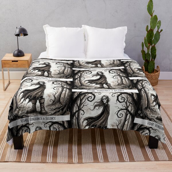 Item preview, Vidar Ancient Norse God Gothic style illustration designed and sold by Vintage Designs +.