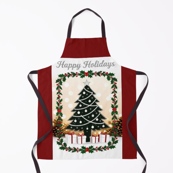 Item preview, Black Christmas Tree & Holly - Happy Holidays designed and sold by DesignsByPrnces.