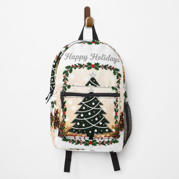 Item preview, Black Christmas Tree & Holly - Happy Holidays designed and sold by DesignsByPrnces.
