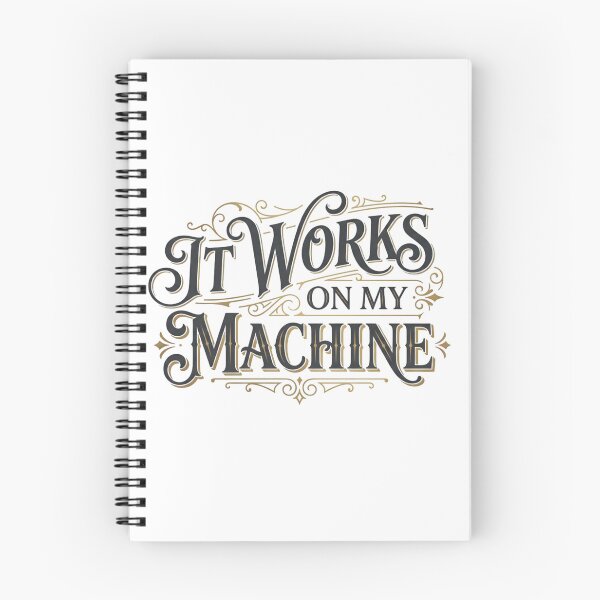 Item preview, It Works on My Machine – Vintage Programmer Quote Typography designed and sold by SoulenCify.