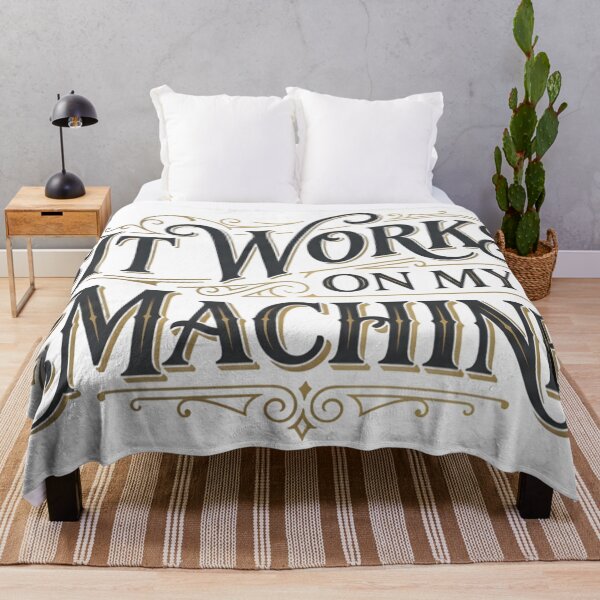 Item preview, It Works on My Machine – Vintage Programmer Quote Typography designed and sold by SoulenCify.