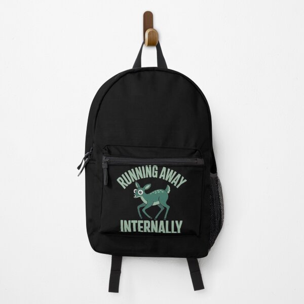 Item preview, Running Away Internally Funny Deer Saying Slogan designed and sold by faridman.