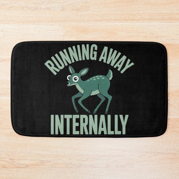 Item preview, Running Away Internally Funny Deer Saying Slogan designed and sold by faridman.