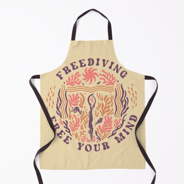 Item preview, Freediving Free Your Mind – Underwater Meditation Ocean Diver & Octopus Art designed and sold by cotros.