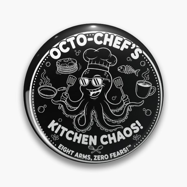 Item preview, Zabawny Wzór Retro Ośmiornica Kucharka Vintage Foodie Chaos Gotowania designed and sold by Artadria.