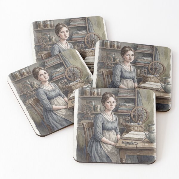 Item preview, Charlotte Lucas from Pride and Prejudice character illustration designed and sold by Vintage Designs +.