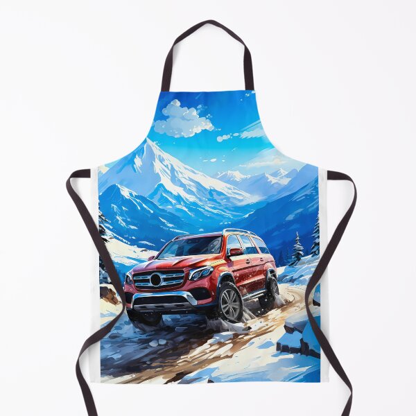 Item preview, Snowy alpine pass with a luxury SUV powering through fresh powde designed and sold by RevUpDesign.