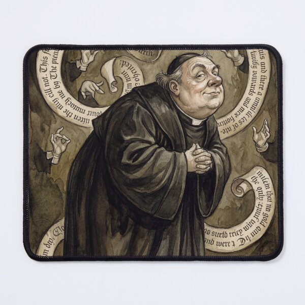 Item preview, Collins the Servile Clergyman from Pride and Prejudice character illustration designed and sold by Vintage Designs +.