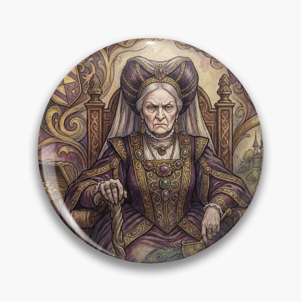 Item preview, Catherine the Regal Matron from Pride and Prejudice character illustration designed and sold by Vintage Designs +.