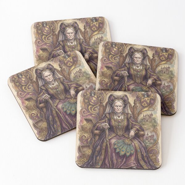 Item preview, Catherine the Regal Matron from Pride and Prejudice character illustration designed and sold by Vintage Designs +.