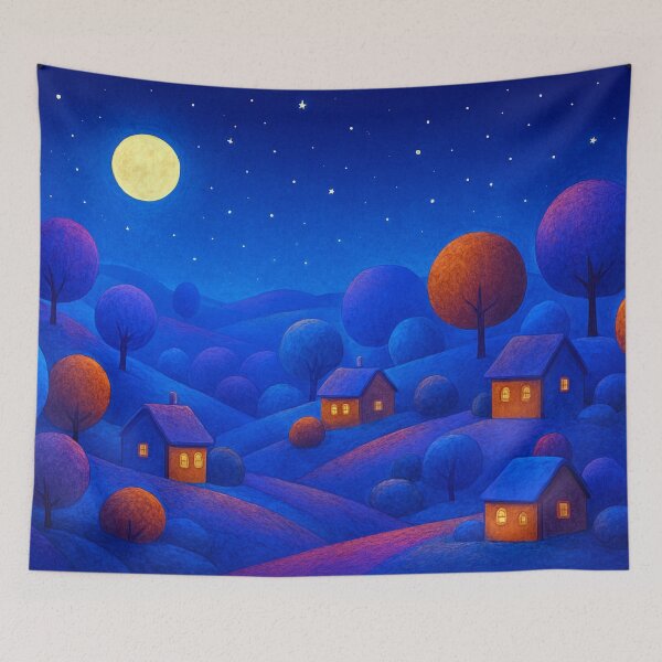 Item preview, Imaginative hills at night designed and sold by Sigtrix.