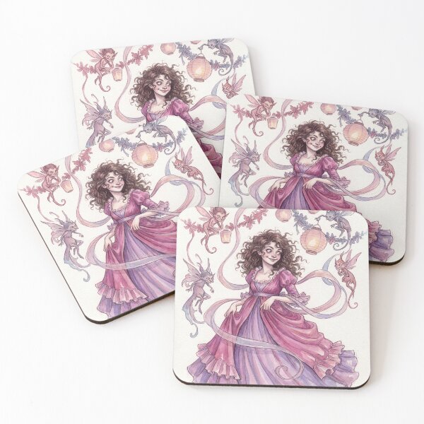 Item preview, Lydia Flirtation in the Ballfrom Pride and Prejudice character illustration designed and sold by Vintage Designs +.