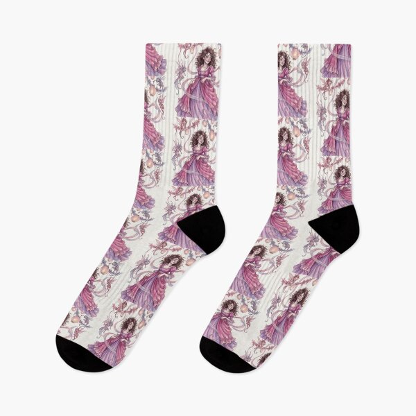 Item preview, Lydia Flirtation in the Ballfrom Pride and Prejudice character illustration designed and sold by Vintage Designs +.
