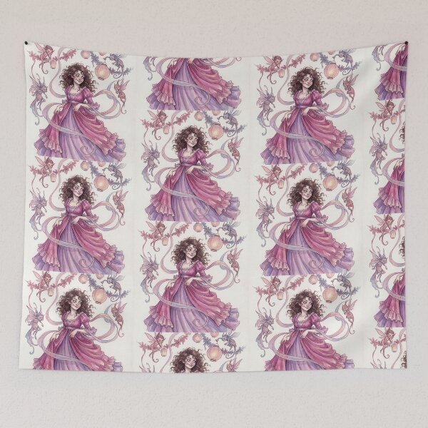 Item preview, Lydia Flirtation in the Ballfrom Pride and Prejudice character illustration designed and sold by Vintage Designs +.