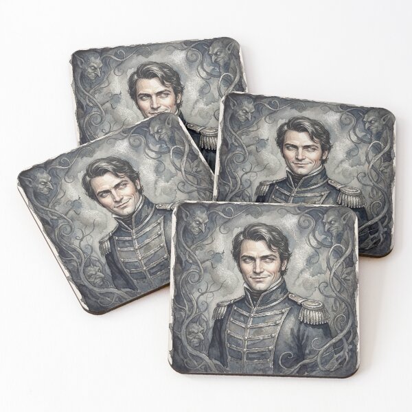 Item preview, Wickham the Deceptive Gentleman Pride and Prejudice character illustration designed and sold by Vintage Designs +.