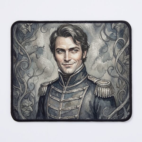 Item preview, Wickham the Deceptive Gentleman Pride and Prejudice character illustration designed and sold by Vintage Designs +.