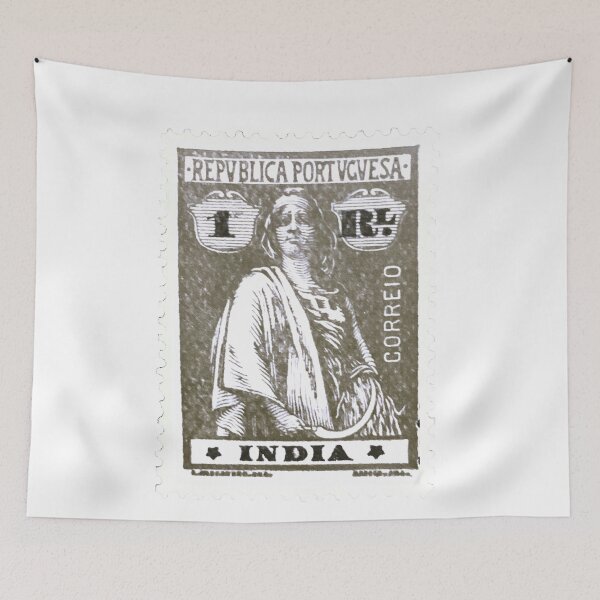 Item preview, Vintage Portugal India Brown Postage Stamp designed and sold by red-amber65.