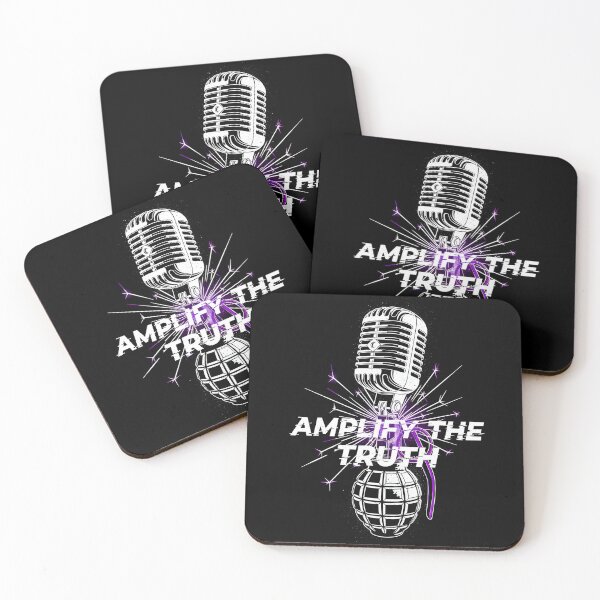 Item preview, Amplify The Truth Microphone Grenade Truth Bomb Grunge designed and sold by SerenadeArtHub.