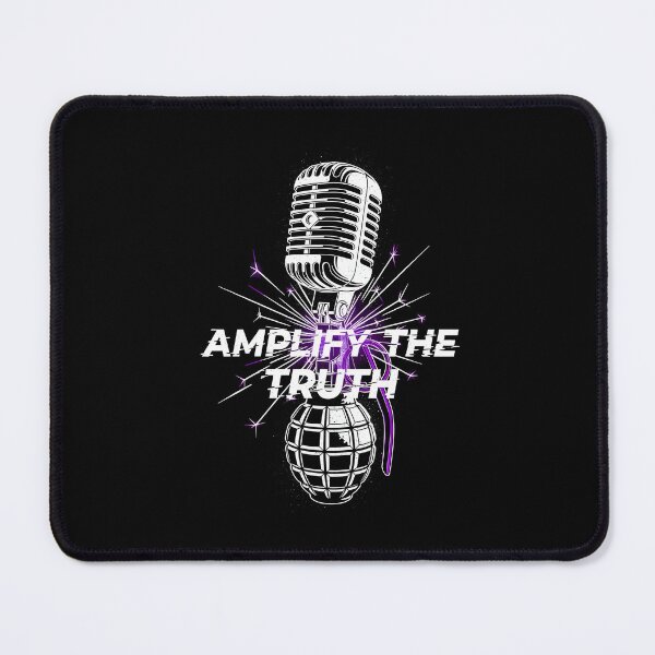 Item preview, Amplify The Truth Microphone Grenade Truth Bomb Grunge designed and sold by SerenadeArtHub.
