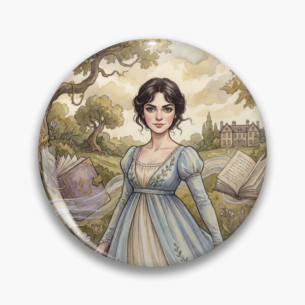 Item preview, Elizabeth Bennet Pride and Prejudice character illustration designed and sold by Vintage Designs +.