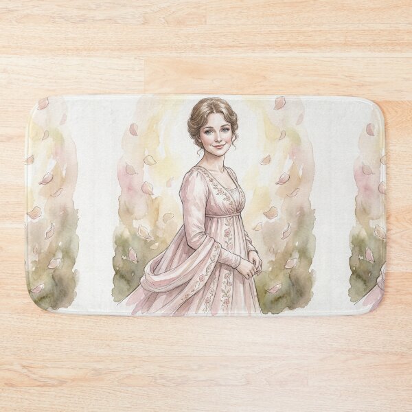 Item preview, portrait of Jane Austen Pride and Prejudice author character illustration designed and sold by Vintage Designs +.