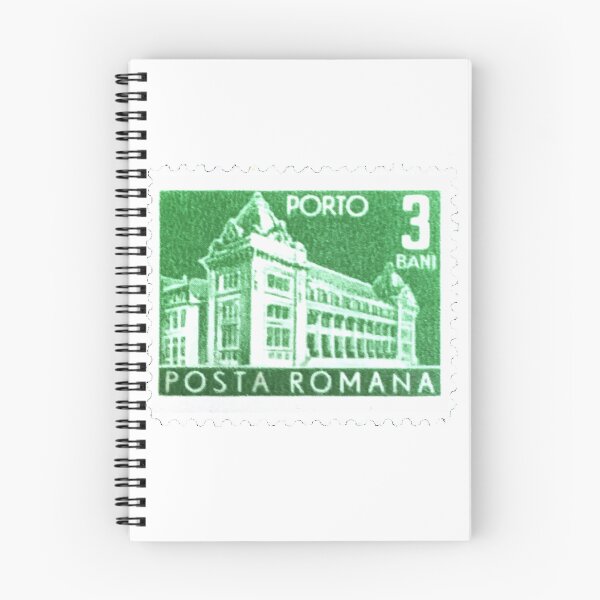 Item preview, Posta Romana Building Green Vintage Postage Stamp designed and sold by red-amber65.