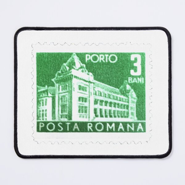 Item preview, Posta Romana Building Green Vintage Postage Stamp designed and sold by red-amber65.