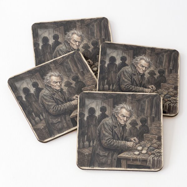 Item preview, Fagin from Oliver Twist Characters from Dickens series illustration watercolor art designed and sold by Vintage Designs +.