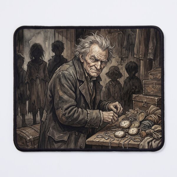 Item preview, Fagin from Oliver Twist Characters from Dickens series illustration watercolor art designed and sold by Vintage Designs +.