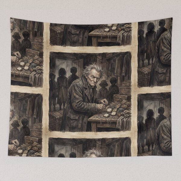 Item preview, Fagin from Oliver Twist Characters from Dickens series illustration watercolor art designed and sold by Vintage Designs +.