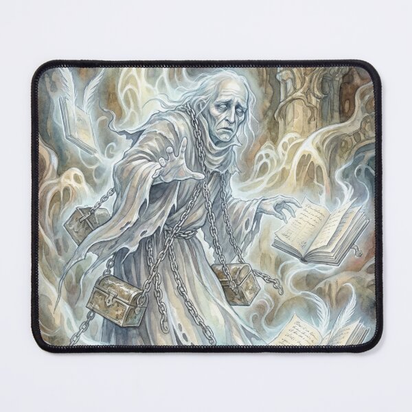 Item preview, The Ghost of Marley Characters from Dickens series illustration watercolor art designed and sold by Vintage Designs +.