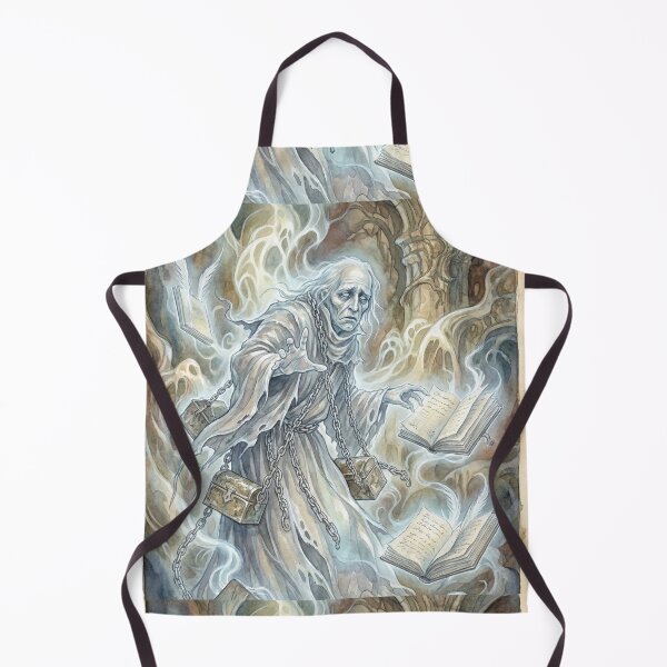 Item preview, The Ghost of Marley Characters from Dickens series illustration watercolor art designed and sold by Vintage Designs +.