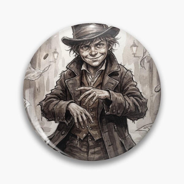 Item preview, The Dodger from Oliver Twist Characters from Dickens series illustration watercolor art designed and sold by Vintage Designs +.