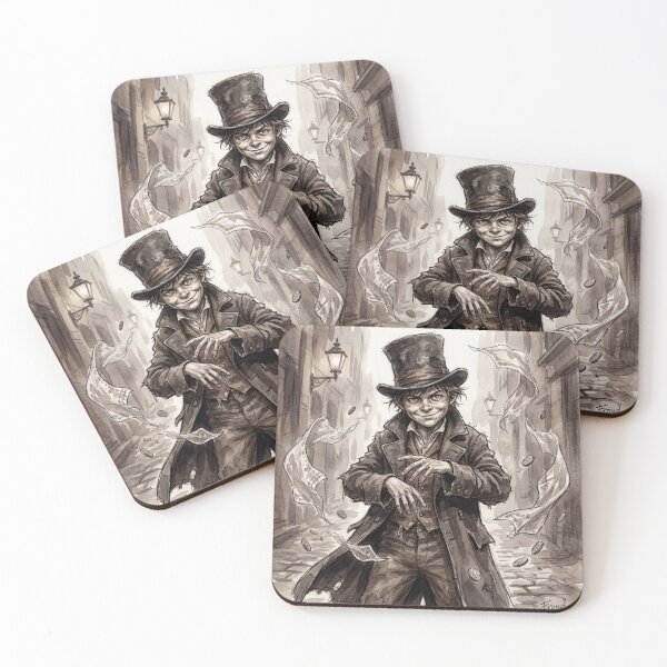 Item preview, The Dodger from Oliver Twist Characters from Dickens series illustration watercolor art designed and sold by Vintage Designs +.