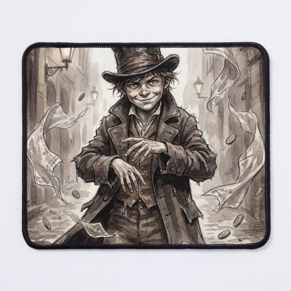 Item preview, The Dodger from Oliver Twist Characters from Dickens series illustration watercolor art designed and sold by Vintage Designs +.