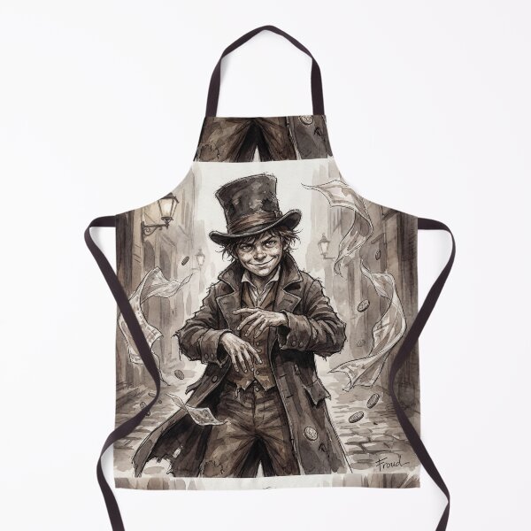 Item preview, The Dodger from Oliver Twist Characters from Dickens series illustration watercolor art designed and sold by Vintage Designs +.