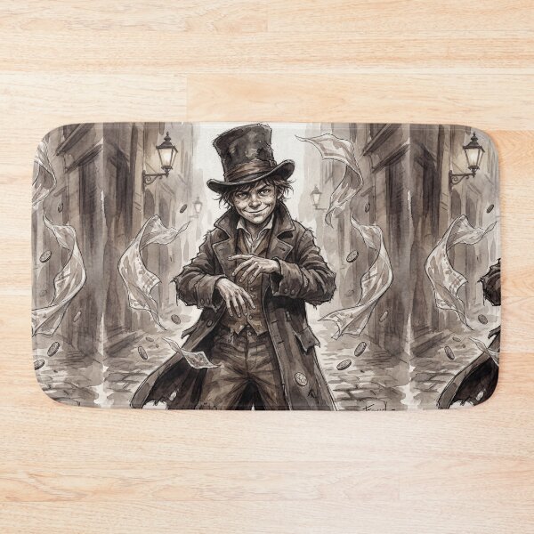 Item preview, The Dodger from Oliver Twist Characters from Dickens series illustration watercolor art designed and sold by Vintage Designs +.