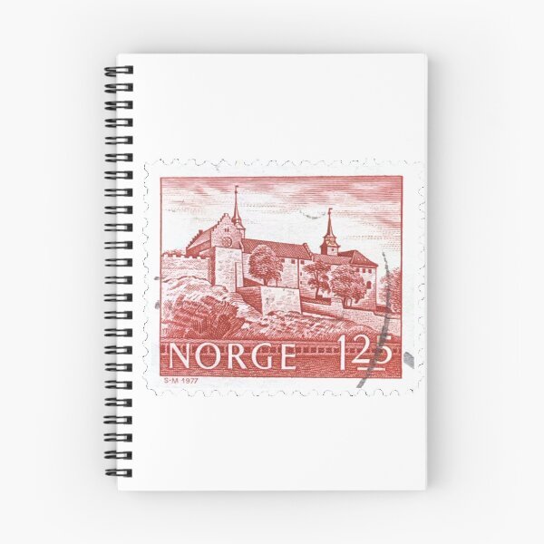 Item preview, Norge Norway Landscape Red Vintage Postage Stamp designed and sold by red-amber65.