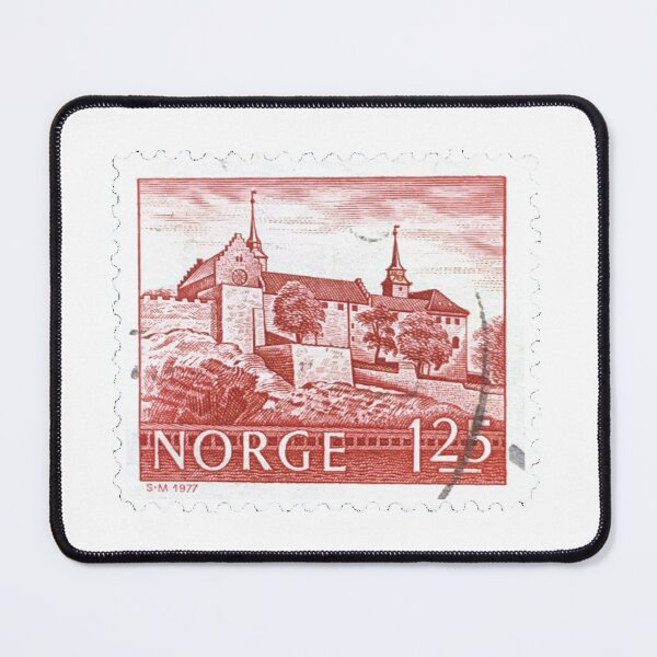 Item preview, Norge Norway Landscape Red Vintage Postage Stamp designed and sold by red-amber65.