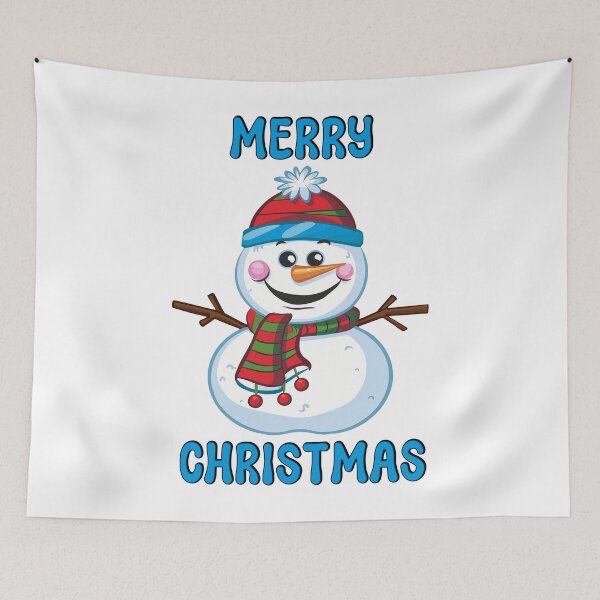 Item preview, Cute Merry Christmas Snowman – Festive Winter  designed and sold by Sensepiphoria.