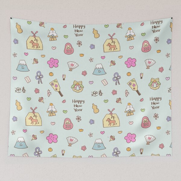 Item preview, Happy New Year from Japan (Mint) designed and sold by HarunaMcDesigns.