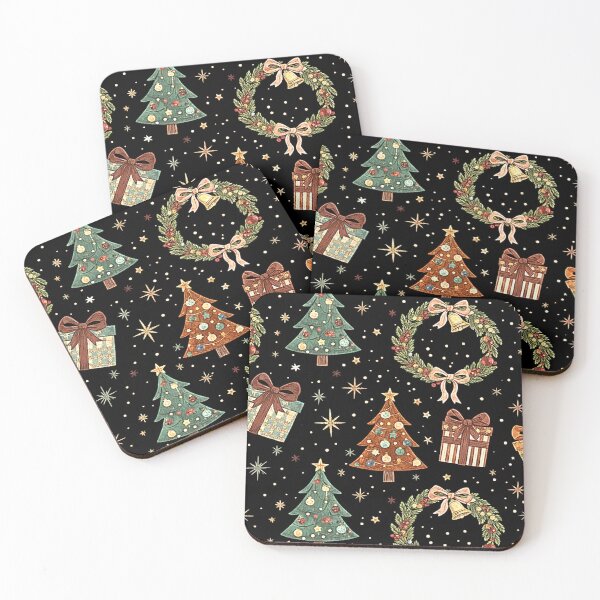 Item preview, Vintage Christmas Pattern: Festive Gifts and Wreaths designed and sold by WatercolourLily.
