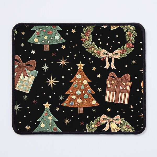 Item preview, Vintage Christmas Pattern: Festive Gifts and Wreaths designed and sold by WatercolourLily.