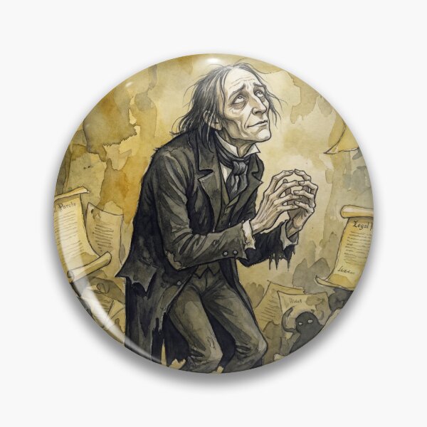 Item preview, Uriah Heep from David Copperfield Characters from Dickens series illustration watercolor art designed and sold by Vintage Designs +.