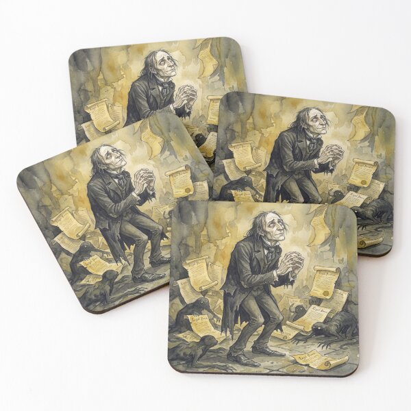 Item preview, Uriah Heep from David Copperfield Characters from Dickens series illustration watercolor art designed and sold by Vintage Designs +.