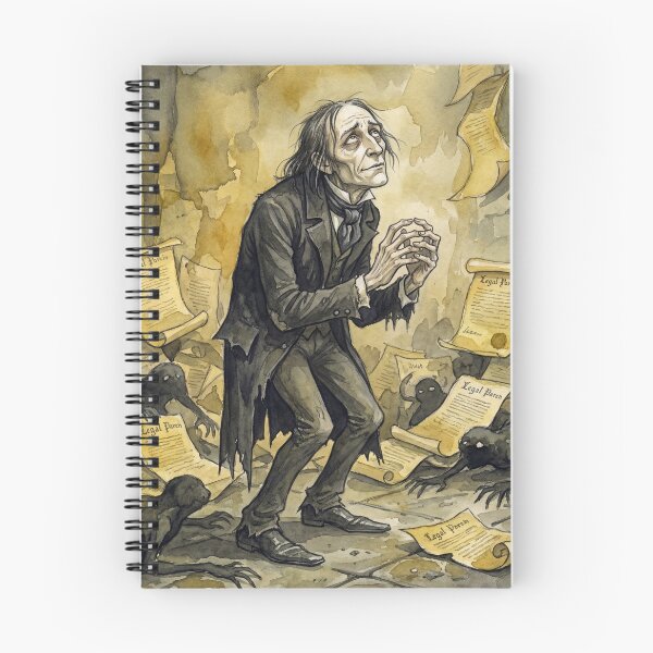 Item preview, Uriah Heep from David Copperfield Characters from Dickens series illustration watercolor art designed and sold by Vintage Designs +.