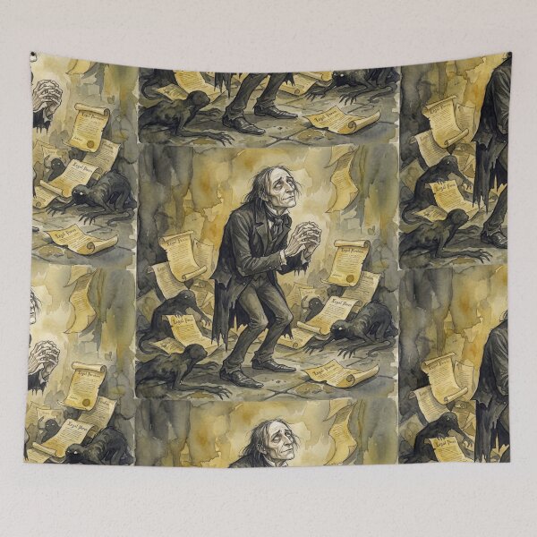 Item preview, Uriah Heep from David Copperfield Characters from Dickens series illustration watercolor art designed and sold by Vintage Designs +.