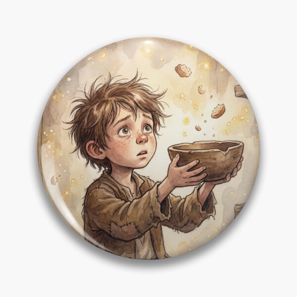 Item preview, Oliver the Hopeful Orphan from Oliver Twist Characters from Dickens series illustration watercolor art designed and sold by Vintage Designs +.