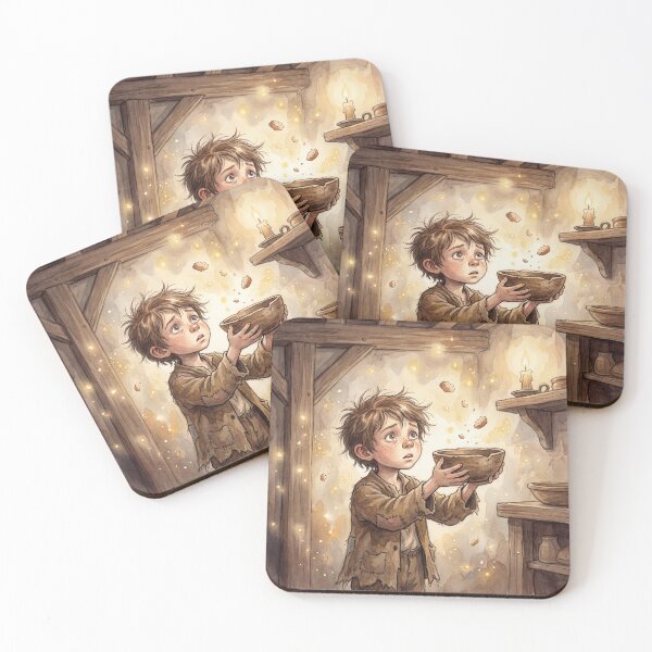 Item preview, Oliver the Hopeful Orphan from Oliver Twist Characters from Dickens series illustration watercolor art designed and sold by Vintage Designs +.